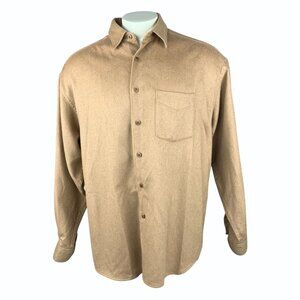 Banana Republic Mens Camel Hair Shirt Size XL Made in Portugal Quiet Luxury